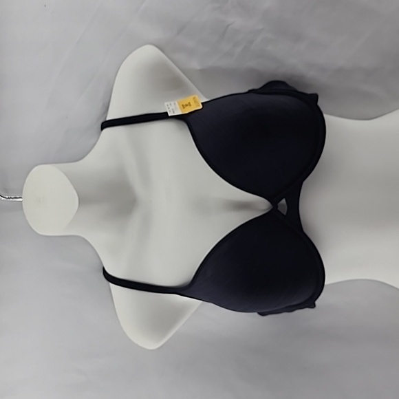 Y2K Black Vassarette Bra 38C Plunge NWT - Picture 1 of 3